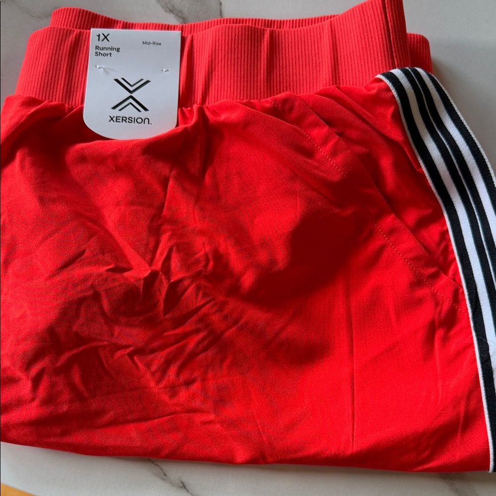 NWT Xersion Women's Quick-Dri Running Shorts - Marathon Red (1X/XXL)